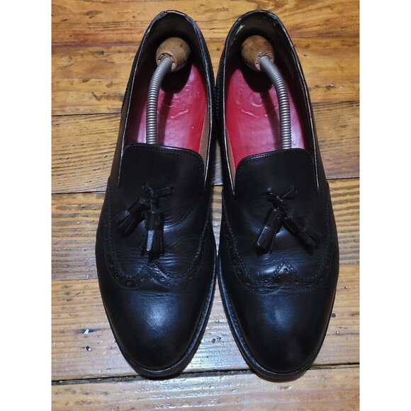 GRENSON Black Leather Tassel Loafers Shoes Men 9 Made In England main image 9